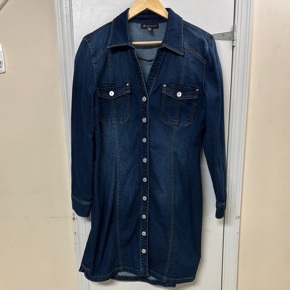 Denim Button-Up Dress
